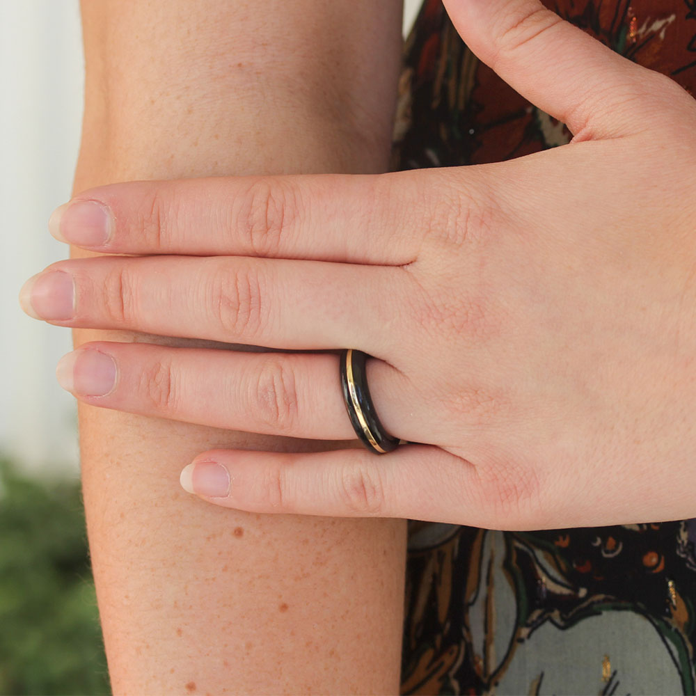 By Pariah Essential Gem Stacking Ring Grey Agate - Be On Park