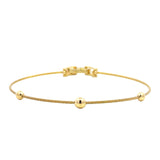 Paul Morelli Single Wire Bracelet with Gold Sphere Stations