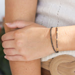 Sethi Couture Noir Black Diamond and Gold Bracelet - Be On Park