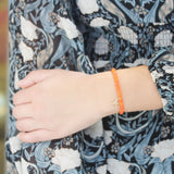 Sydney Evan Tangerine Dream Ethiopian Opal Beaded Bracelet with Orange Sapphire Starfish Charm