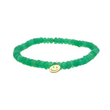 Sydney Evan Minted Bliss Ethiopian Opal Bracelet with Tiny Happy Face Charm