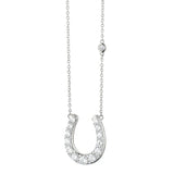 Monica Rich Kosann Horseshoe Necklace with White Sapphires