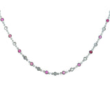 Diamond and Pink Sapphire Chain