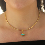 Paul Morelli Meditation Bell Charm with Diamond and Turquoise - Be On Park