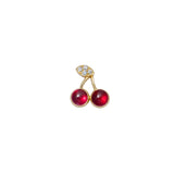 Loquet Diamond and Garnet Cherished Cherry Charm