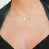Sydney Evan Small Lightning Bolt Charm Necklace with Diamond