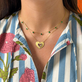 Graziella Floating Emerald Necklace