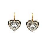 Signed Fred Leighton White Topaz Heart Drop Earrings
