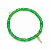 Sydney Evan Tiny Pure Love Charm Green Beaded Bracelet