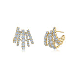 Kwiat Five-Row Diamond Earring/Cuff Studs - Be On Park