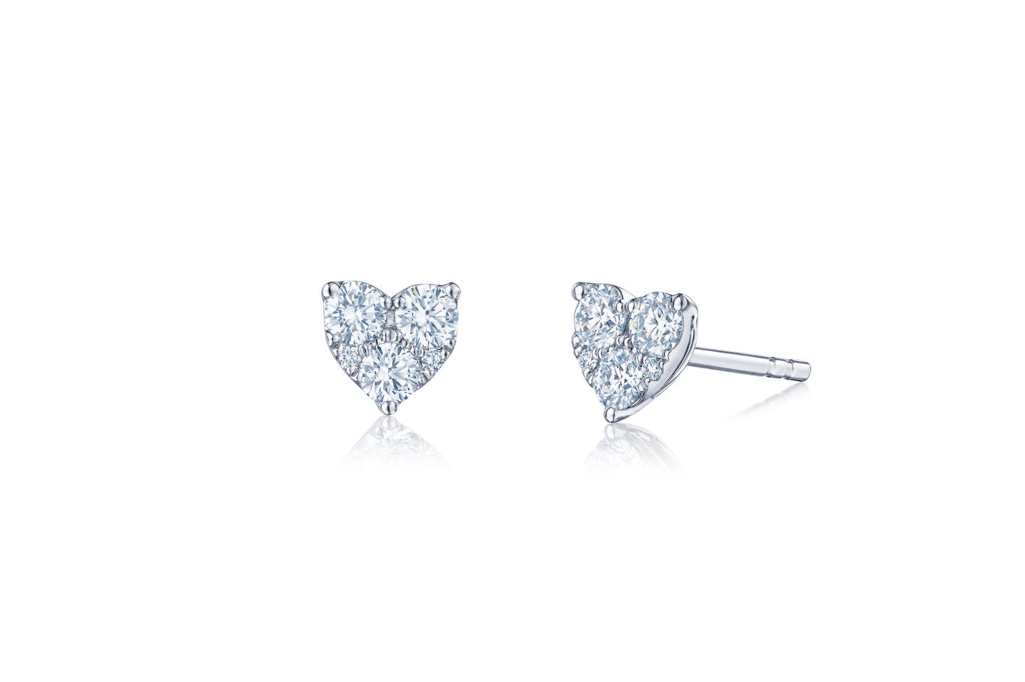 Kwiat Sunburst Heart Shaped Diamond Studs - Be On Park