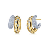 Kwiat Double Huggie Earrings with Diamonds - Be On Park