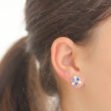 Temple St. Clair Blue Sapphire and Diamond Trio Earrings