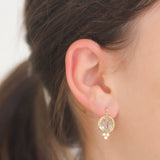 Temple St. Clair Moonface Earrings with Natural Rock Crystal and Diamond