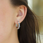 Penny Preville Diamond and Blue Sapphire Aura Hoops - Be On Park