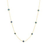 Tresor Collection Blue Sapphire Station Necklace