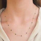 Tresor Collection Blue Sapphire Station Necklace