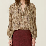 Alix of Bohemia Annabel Lemon Snakeskin Shirt