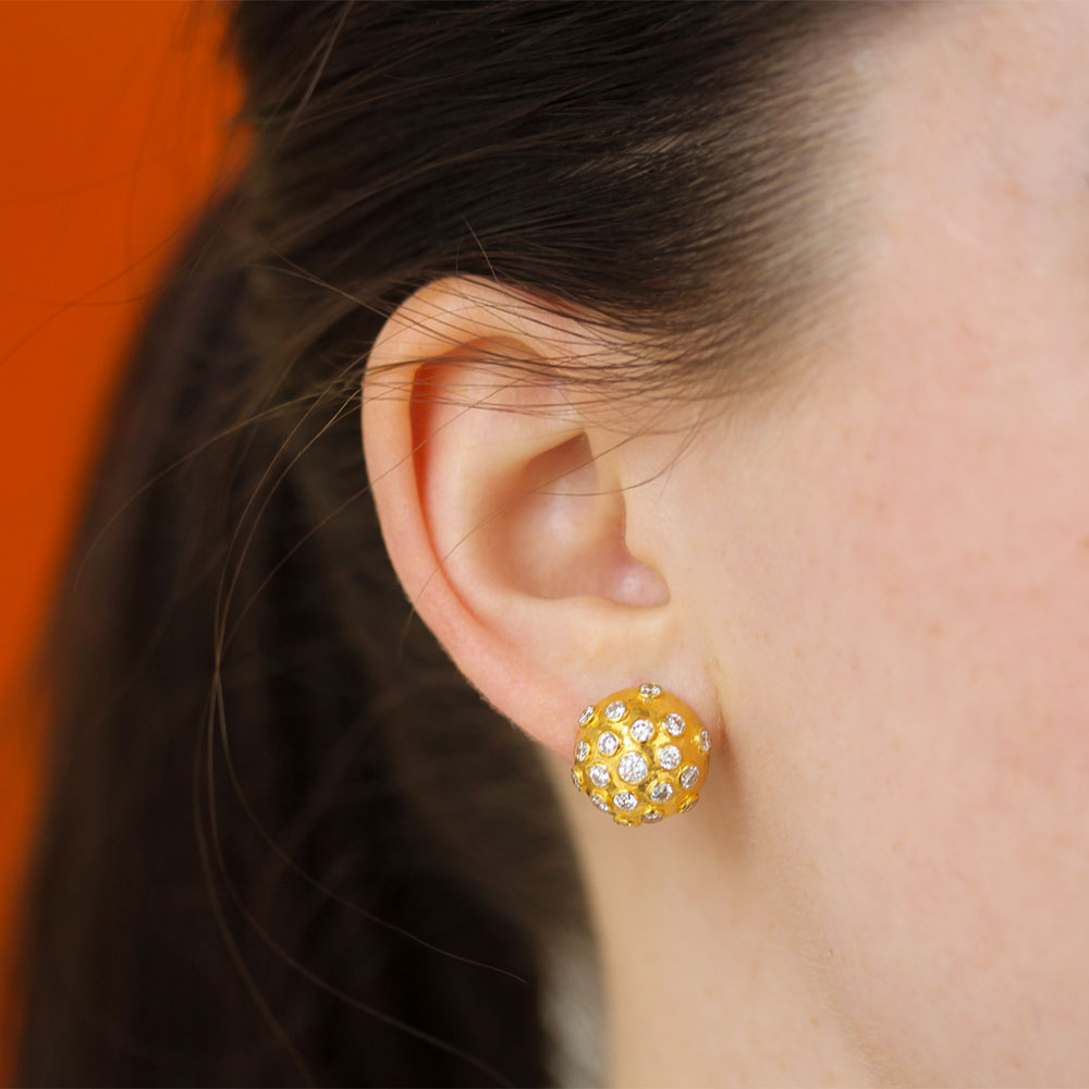 Gurhan Yellow Gold & Diamond Clip Post Earrings - Be On Park