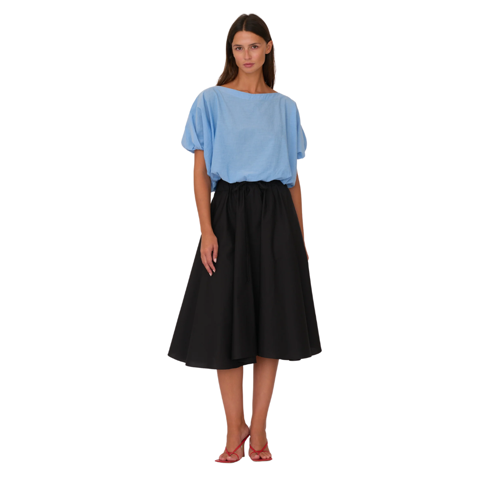 Secular Angie Cotton Poplin Skirt in Black - Be On Park