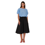 Secular Angie Cotton Poplin Skirt in Black - Be On Park