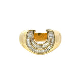 Vintage Baguette Diamond Horseshoe Ring