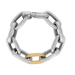 Gurhan Sterling Silver Bracelet with Gold Link - Be On Park