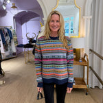 Suzie Kondi Kismet Sweater in Navy Fair Isle - Be On Park