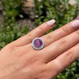 Oscar Heyman Pink Sapphire & Diamond Ring