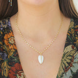 By Pariah Large Pebble Pendant in White Agate - Be On Park