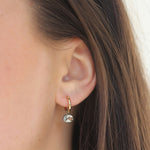 By Pariah Green Amethyst & Black Rhodium Orbit Hoops - Be On Park