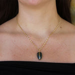 By Pariah Large Pebble Pendant in Moss Agate - Be On Park