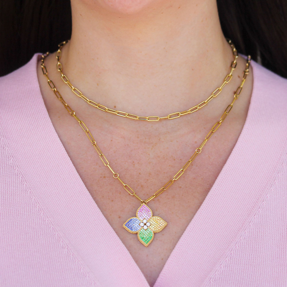 Roberto Coin Alternating Shiny/Fluted Paperclip Chain - Be On Park