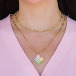 Roberto Coin Venetian Princess Diamond and Mixed Sapphire Medallion Necklace - Be On Park