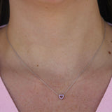 Roberto Coin Diamond and Pink Sapphire Reversible Heart Necklace - Be On Park