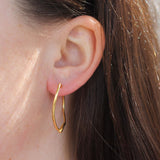 Signed by Elsa Peretti For Tiffany & Co Open Heart Hoop Earrings - Be On Park