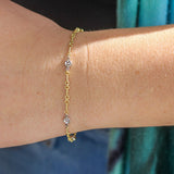 Roberto Coin diamonds-by-the-inch "Dog bone" chain bracelet