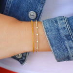 Be On Park Yellow Gold Diamond Station Flexi Bangle - Be On Park
