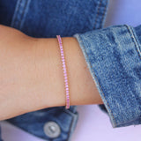 Be On Park Rose Gold Pink Sapphire Flexi Bangle - Be On Park