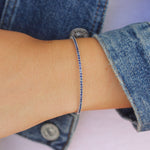 Be On Park White Gold Sapphire Flexi Bangle - Be On Park