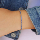 Be On Park White Gold Sapphire Flexi Bangle - Be On Park