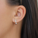 Kwiat Starry Night Petite Hoop Earrings with Diamonds