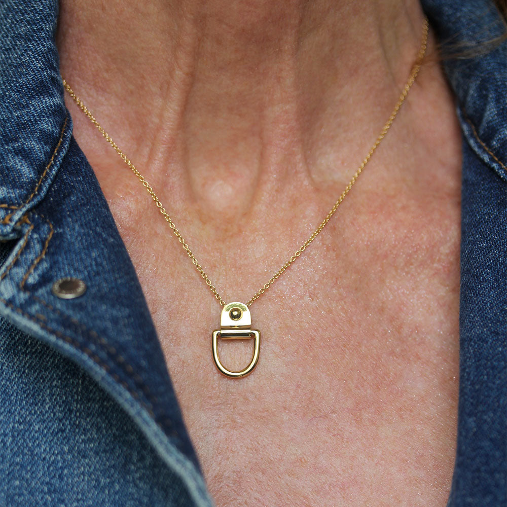 STATEMENT Yellow Gold Rivet M Necklace - Be On Park