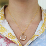 Loquet 18ky Large Round Locket on 18ky 16-18" Rolo Chain - Be On Park