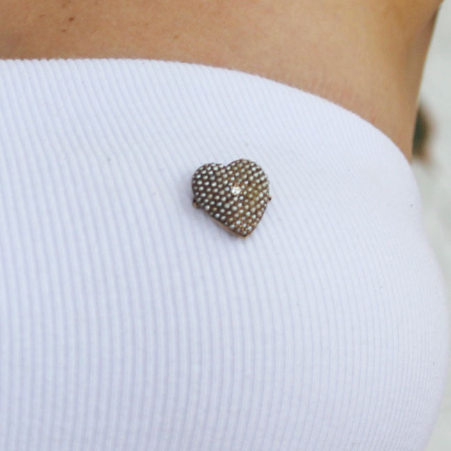 Vintage Seed Pearl Heart Charm - Be On Park