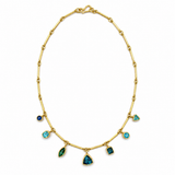 Stephanie Albertson Assorted Gemstone Charm Necklace
