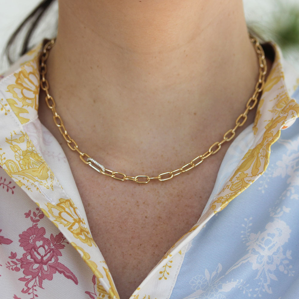 Roberto Coin Oval Link Chain Necklace - Be On Park