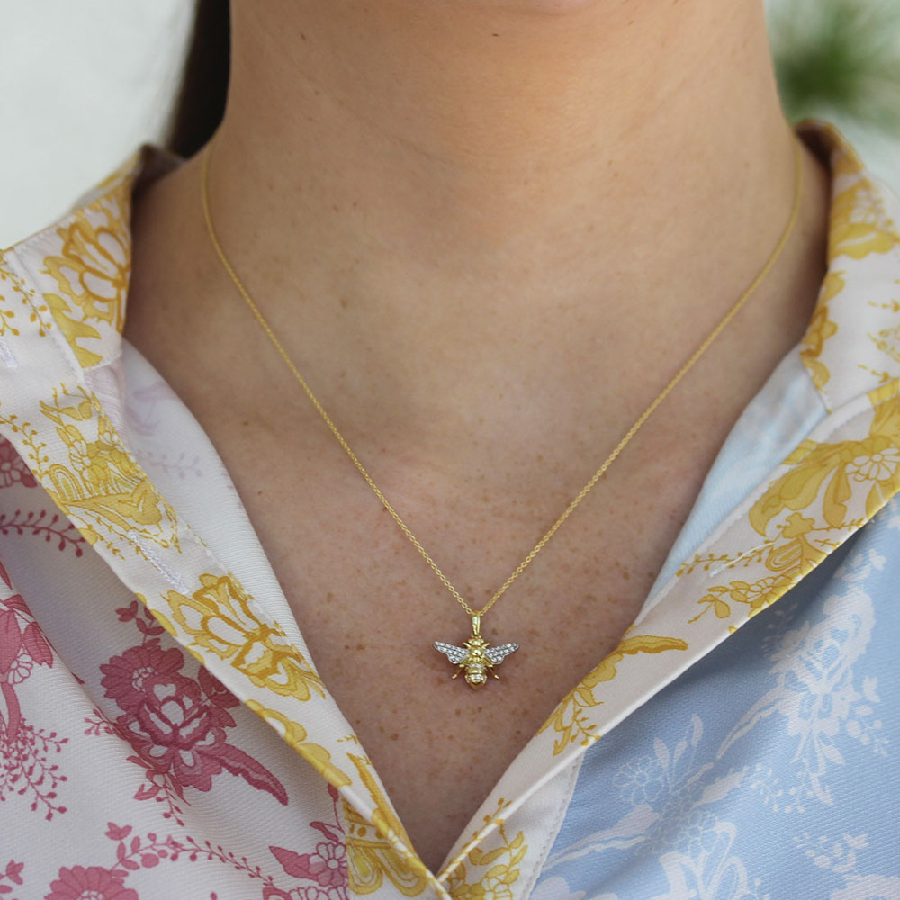Roberto Coin Diamond Bumblebee Necklace - Be On Park