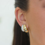 Kwiat Double Huggie Earrings with Diamonds - Be On Park