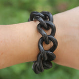 Salima Thakker Ebony Wood Chain Link Bracelet